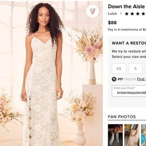 Lulus "Down the Aisle" Lace Maxi Dress